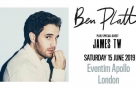 Tony Award winner Ben Platt will perform a solo concert at London’s Eventim Apollo in June 2019