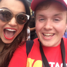 Samantha Barks with Perry O'Bree at 2016 West End Live