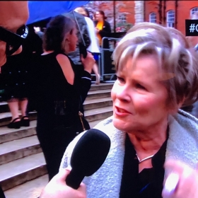 Imelda Staunton on the Olivier Awards red carpet