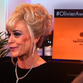 Tracie Bennett at Olivier Awards interval chat show