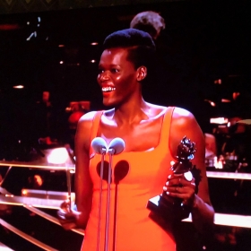 Sheila Atim collects Best Supporting Actress in a Musical for Girl from the North Country