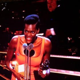 Sheila Atim collects Best Supporting Actress in a Musical for Girl from the North Country