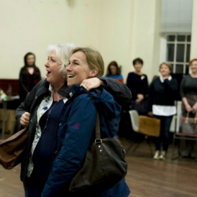 Claire Moore & Joanna Riding in The Girls rehearsals. © Matt Crockett