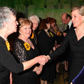 Christine Clancy & Ros Fawcett meet HRH Countess of Wessex at The Girls gala, 20 February 2017. © Alan Davidson