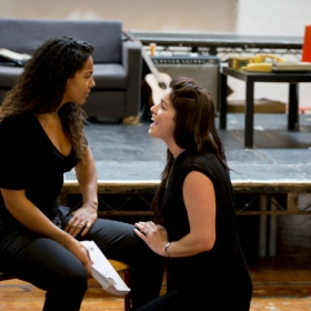 Shanay Holmes & Lucie Jones in Rent rehearsals. © Matt Crockett