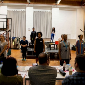 The cast in Rent rehearsals. © Matt Crockett