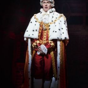 On Broadway: Jonathan Groff as King George in Hamilton. © Joan Marcus