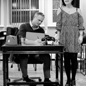 Paul Robinson & Natalie Moore-Williams in Promises, Promises rehearsals. © Claire Billyard
