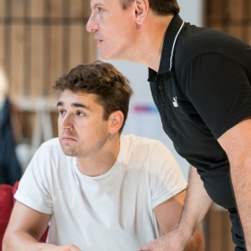 Fred Haig with Bill Deamer in rehearsal for Follies. © Johan Persson