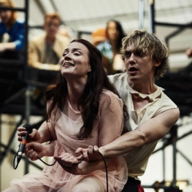 Christina Bennington & Andrew Polec in Bat Out of Hell rehearsals. © Specular