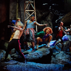 Andrew Polec & the cast of Bat Out of Hell. © Specular