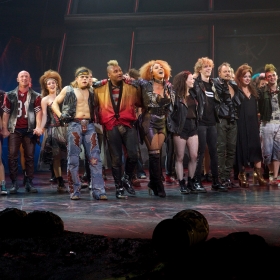 Bat Out Of Hell Cast at Curtain Call credit Piers Allardyce (4)