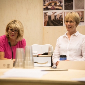 Rosemary Ashe & Liz Robertson in Rehearsals for Committee.