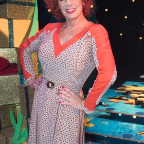 Craig Revel Horwood (Miss Hannigan) - Annie at the Piccadilly Theatre - Photo credit Craig Sugden