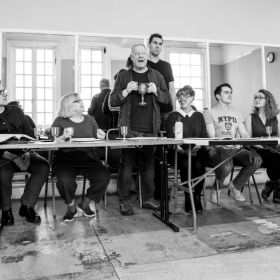 Cast in The Addams Family rehearsals. © Craig Sugden