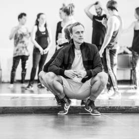 Choreographer Alistair David in The Addams Family rehearsals. © Craig Sugden
