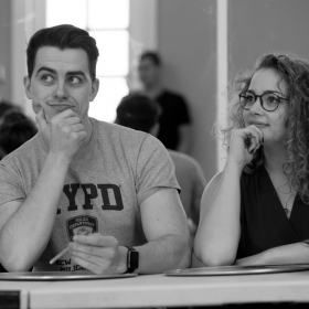 Oliver Ormson & Carrie Hope Fletcher in The Addams Family rehearsals. © Craig Sugden