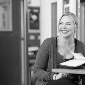 Samantha Womack in The Addams Family rehearsals. © Craig Sugden