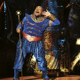 Trevor Dion Nicholas in Aladdin in the West End. © Disney, photographer Deen van Meer