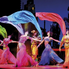 The cast of Aladdin in the West End. © Disney, photographer Deen van Meer