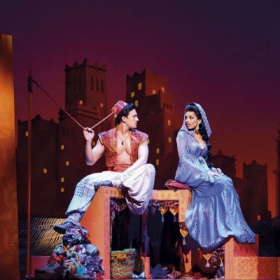 Dean John-Wilson and Jade Ewen in Aladdin in the West End. © Disney, photographer Deen van Meer