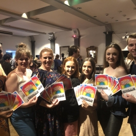 The Boogie Nights team at the Camden Fringe launch, July 2019