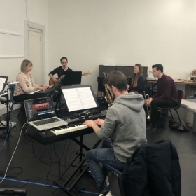 Once Upon a Mattress in rehearsals, Mar 2020