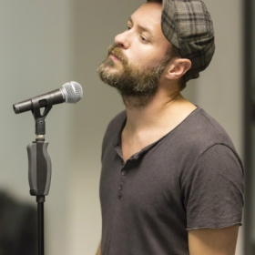 Declan Bennett in Jesus Christ Superstar rehearsals