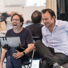 Danny Rubin (book) and Matthew Warchus (director) in Groundhog Day rehearsals