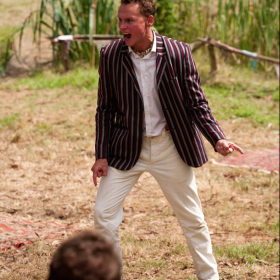 'Much Ado About Nothing' by William Shakespeare, BurntOut Theatre Open Air Tour (2014) James G. Nunn as 'Claudio'