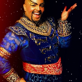 Damien as 'Genie in Disney's Aladdin